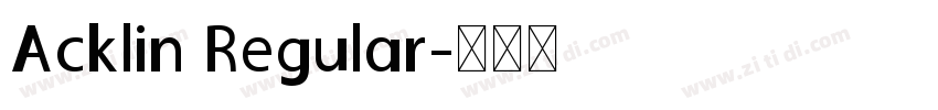 Acklin Regular字体转换